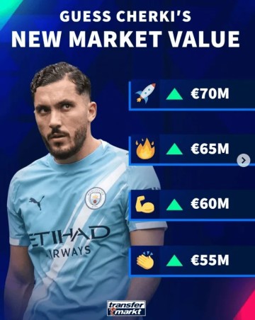 BB Sports-德转预热谢尔基身价：确定上涨，最高可达7000万欧元